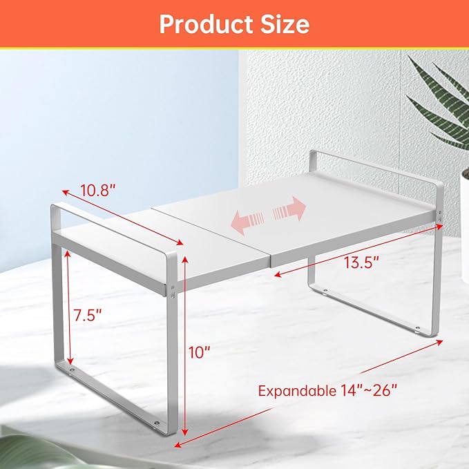Cabinet Shelves Organizer for Kitchen 11", Expandable Shelf - Image 4