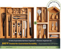 keechee 6-Piece Bamboo Drawer Organizer Set, 2.2" Deep Multi-Use Organizers by Keechee
