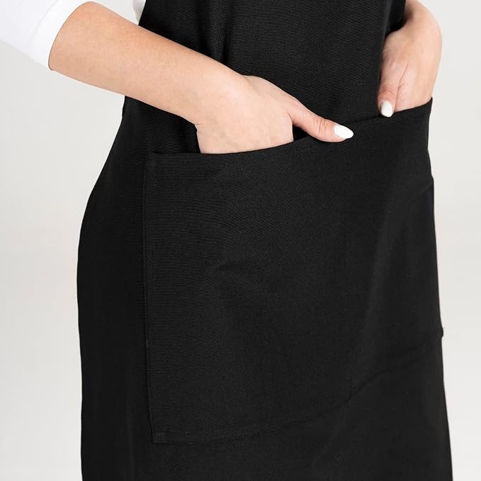 TOSHE Kitchen Apron Waterdrop Resistant Cotton Apron - Image 8