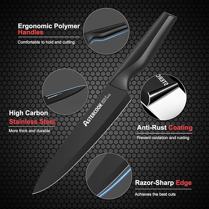 Knife Set, Astercook 21 Pieces Knife Sets - Image 3