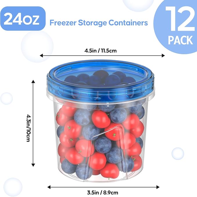 Freezer Storage Containers Set, Small Plastic Containers - Image 3