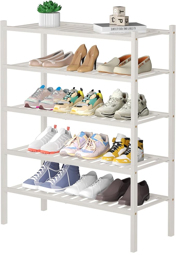 ROMGUAR CRAFT 5 Tier Bamboo Shoe Rack by ROMGUAR+CRAFT