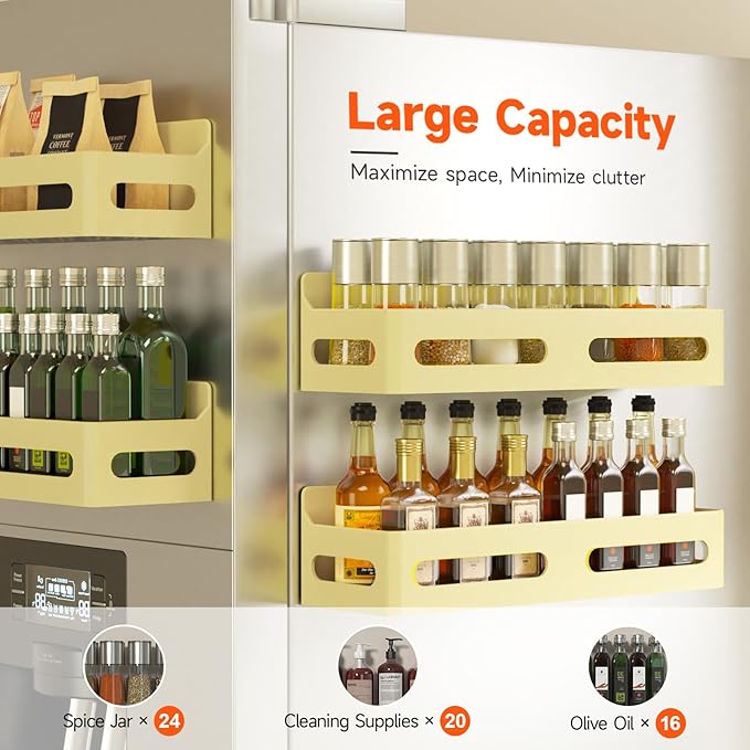 Sevenblue 4 Pack Strong Magnetic Spice Rack - Image 4