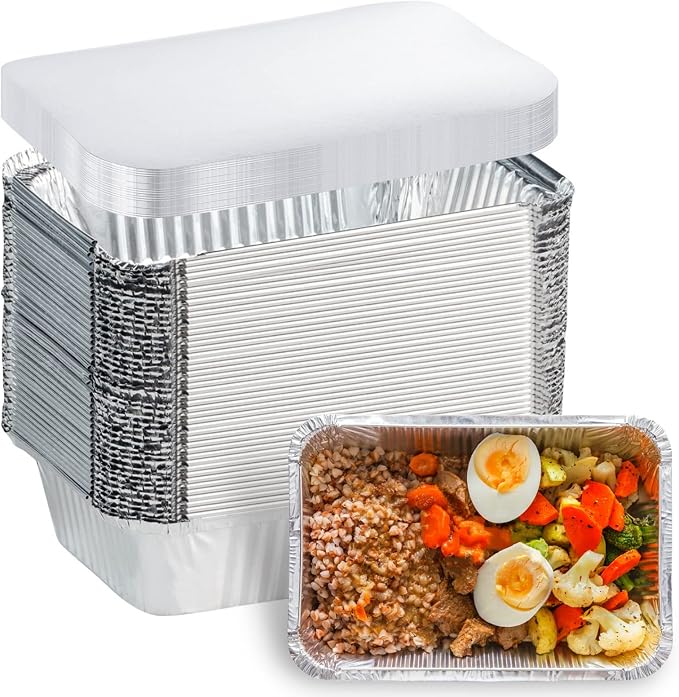 Aluminum Pans with Lids 2.25 LB Capacity Foil Food Containers with Lids - Image 8