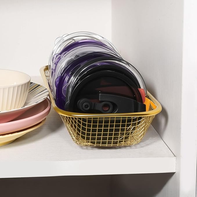 4Pack Stainless Steel Tumbler Cup Lid Organizer Inside Cabinet, Mason Jar Lid - Image 9
