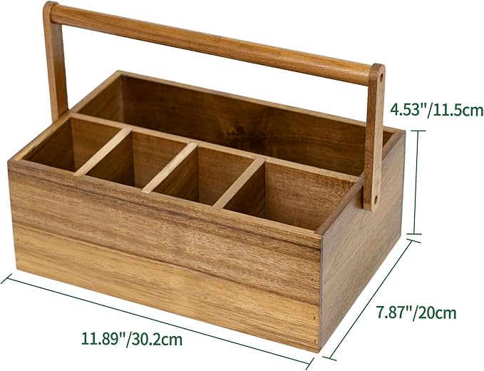 VaeFae Acacia Silverware Caddy - Image 2