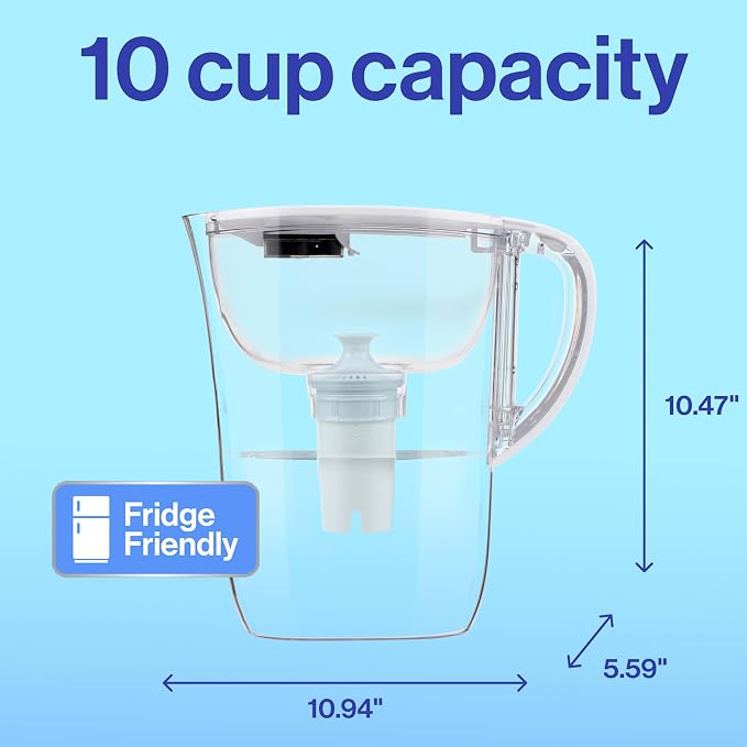 Brita 10 Cup Water Filter Pitcher, Copper and More, Includes 1 Brita Plus Filter - Image 11