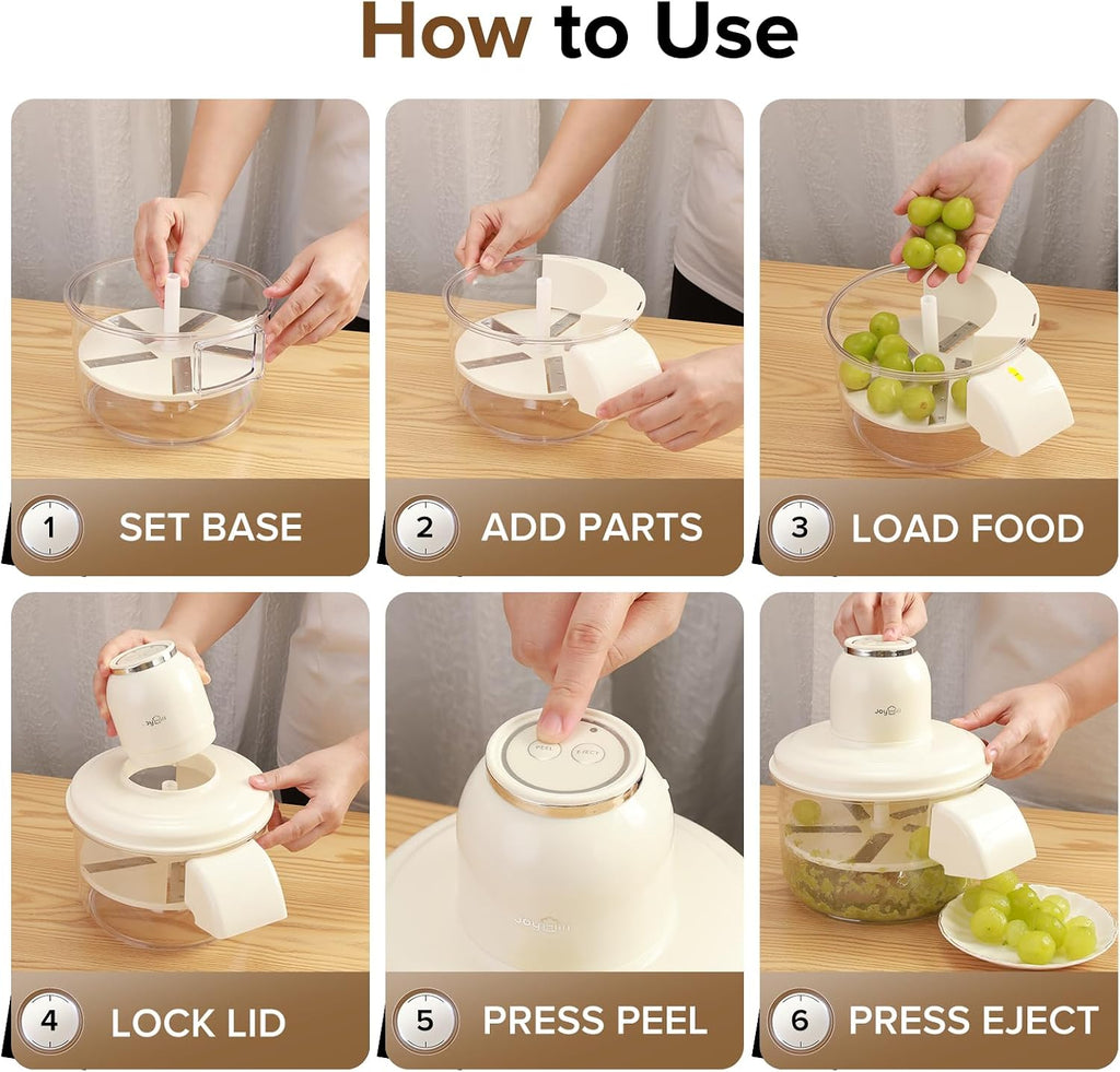 JOYHILL Electric Grape Peeling Machine, Automatic Fruit and Garlic