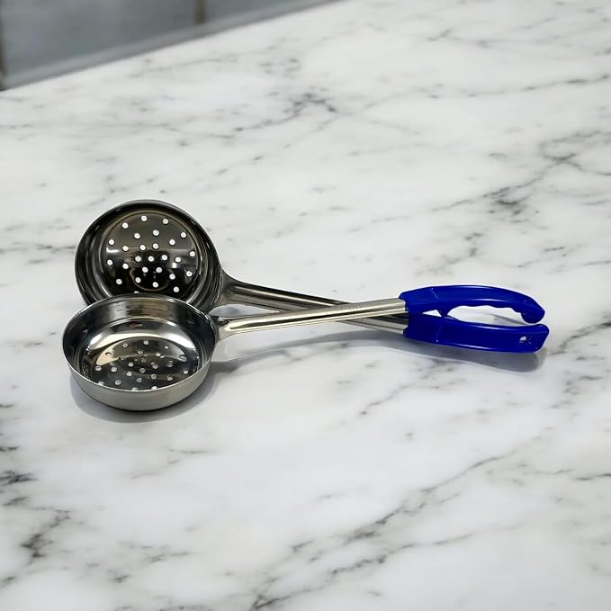 8 Ounce Slotted Stainless Steel Portion Control Ladle Spoon - Image 9