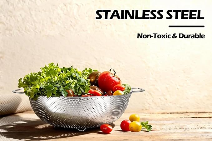 Leonyo Stainless Steel Colander - Image 4
