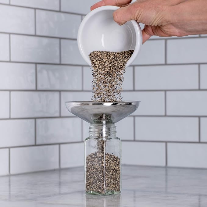 AllSpice Spice Funnel Metal Stainless Steel 18/8 - Image 2