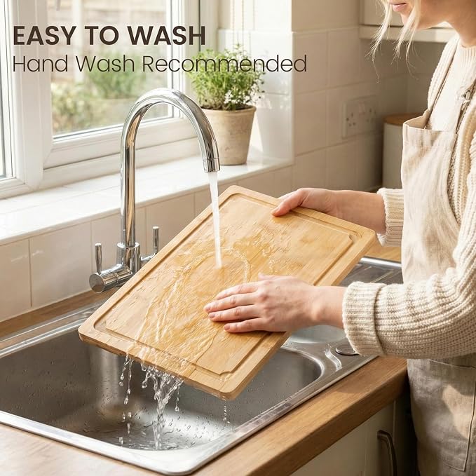 Extra Large Cutting Board Set of 3, Bamboo Cutting Boards - Image 6
