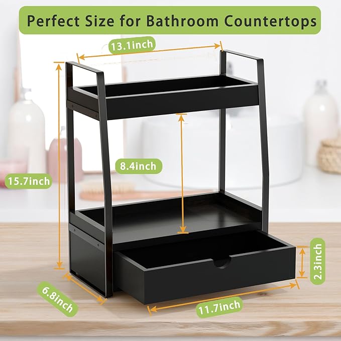 Boulphia 2-Tier Bathroom Organizer Countertop, Bathroom Sink Organizer - Image 3