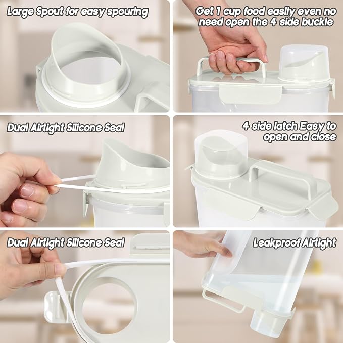 LEAWALK 5Lbs Dog Cat Storage Container Portable - Image 4