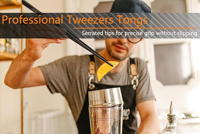 JETKONG 6 Pcs Cooking Tweezer Tongs, Professional Chef Tweezers - Image 7