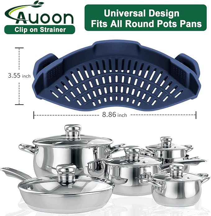 AUOON Clip On Strainer Silicone - Image 2