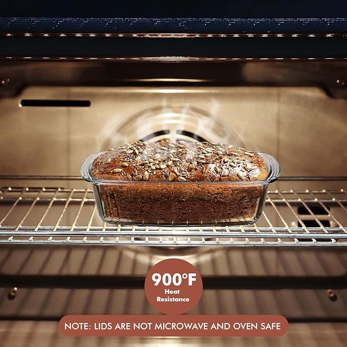 Razab LARGE 7.6 Cups/1800 ML/1.9 Qt Glass Loaf Pan - Image 6
