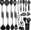 NCUE Silicone Cooking Utensils Set, Food Grade Silicone and Stainless Steel by NCUE