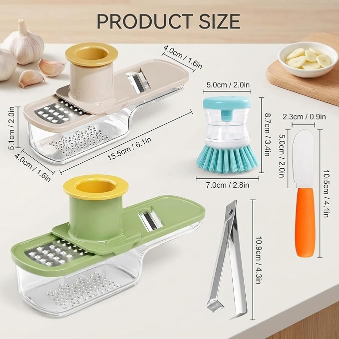 5-Piece Garlic Slicer Set for Easy Meal Prep, Garlic Slicer Super Thin - Image 2