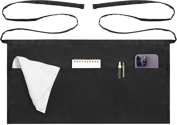 Syntus Server Apron for Men Women, Waitress Waist Apron by Syntus