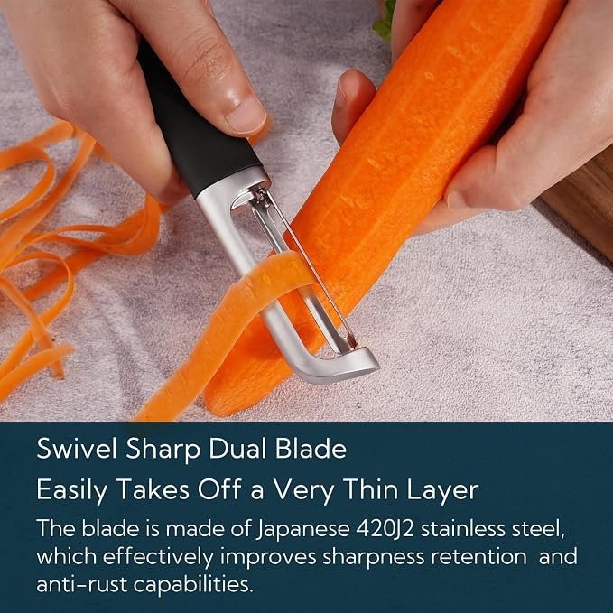 KITCHENDAO Swivel Vegetable Potato Peeler - Image 4