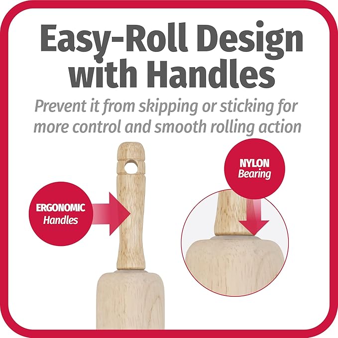 GoodCook Classic Wooden Rolling Pin - Image 5