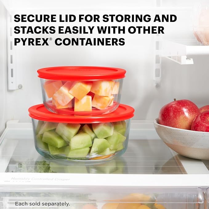 Pyrex Simply Store Glass Food Storage Container, Snug Fit Non-Toxic Plastic - Image 5