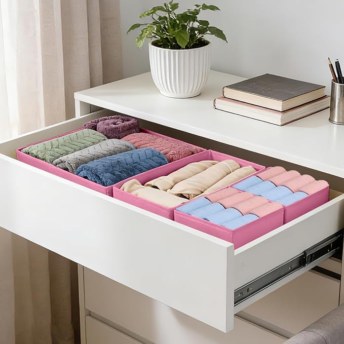 Drawer Organizer Clothes, 16 Pack Dresser Organizer Bins, Foldable Closet - Image 6