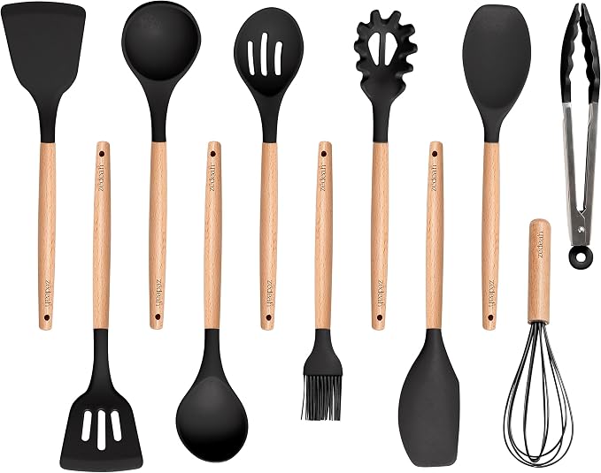 11-Piece Silicone Kitchen Utensils Set by Unknown