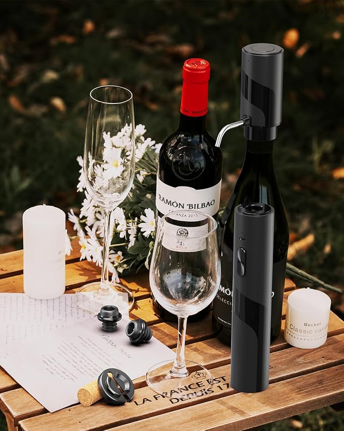 CIRCLE JOY Electric Wine Bottle Opener Set Rechargeable 7-in-1 Wine Set - Image 6