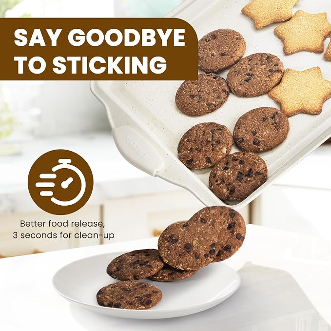 Kikcoin 22 PCS Nonstick Baking Pans Set, Stackable Bakeware Sets - Image 4