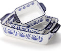 SOUJOY 3 Pack Porcelain Bakeware Set, Rectangular Baking Dishes, Lasagna Pan by SOUJOY