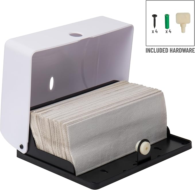 Mind Reader Paper Towel Dispenser, Tri-Fold Towel Holder, Wall Mount - Image 4