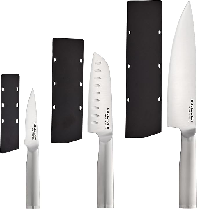 KitchenAid 3 Piece Forged Chef Knife Set High Carbon Japanese Steel, Includes 8 - Image 2