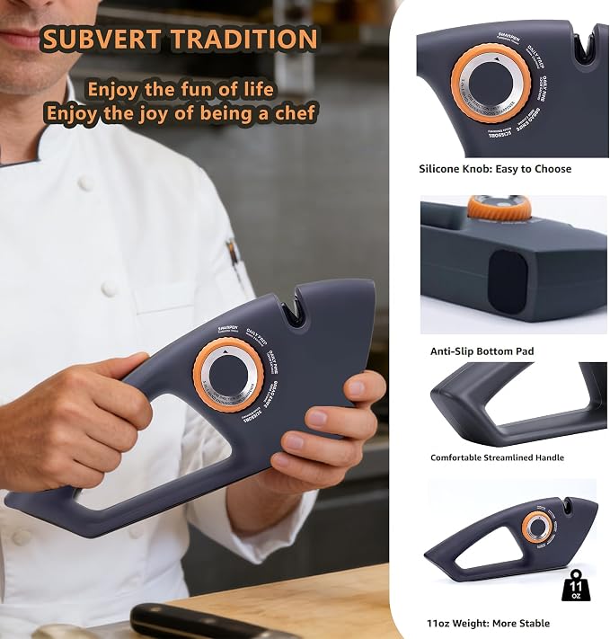 5 in 1 Versatile Manual Knife Sharpener, 5 Stages Knife Sharpeners Professional - Image 8