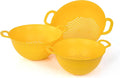 Mintra Home Plastic Strainer Colanders Set: 3, 3.5 and 5 Quart Double Strong by Mintra