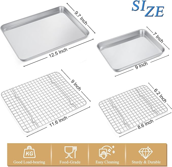 P&P CHEF 12.5 + 9 Inch Toaster Oven Pan - Image 2