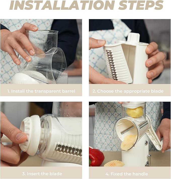 ZHANG XIAO QUAN SINCE 1628 Rotary Cheese Grater, Cheese Shredder - Image 8