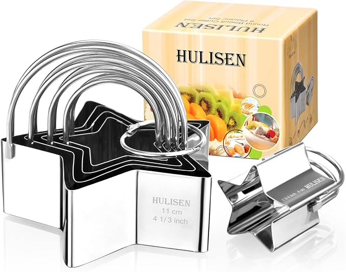 HULISEN Star Cookie Cutter Set, Stainless Steel Biscuit Cutter by HULISEN