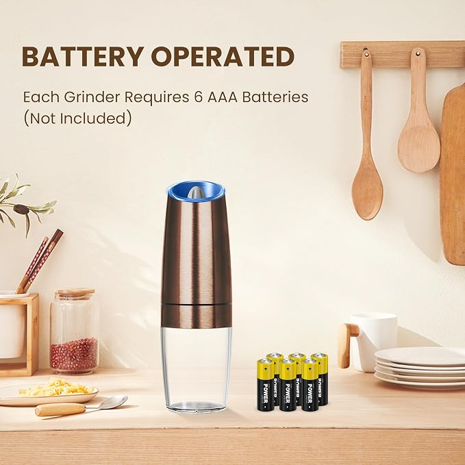 Gravity Electric Salt And Pepper Grinder Set, Automatic Salt And Pepper Grinder - Image 2