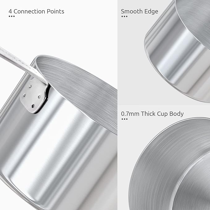 U-Taste Measuring Cups and Spoons: Food Grade 18/8 Stainless Steel Metal - Image 5