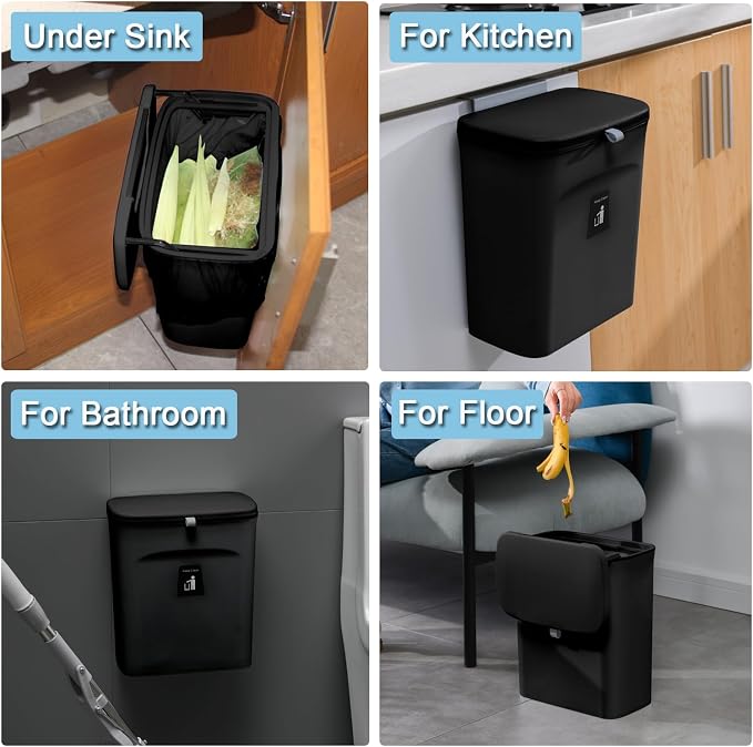 Tiyafuro 2.4 Gallon Kitchen Compost Bin - Image 6