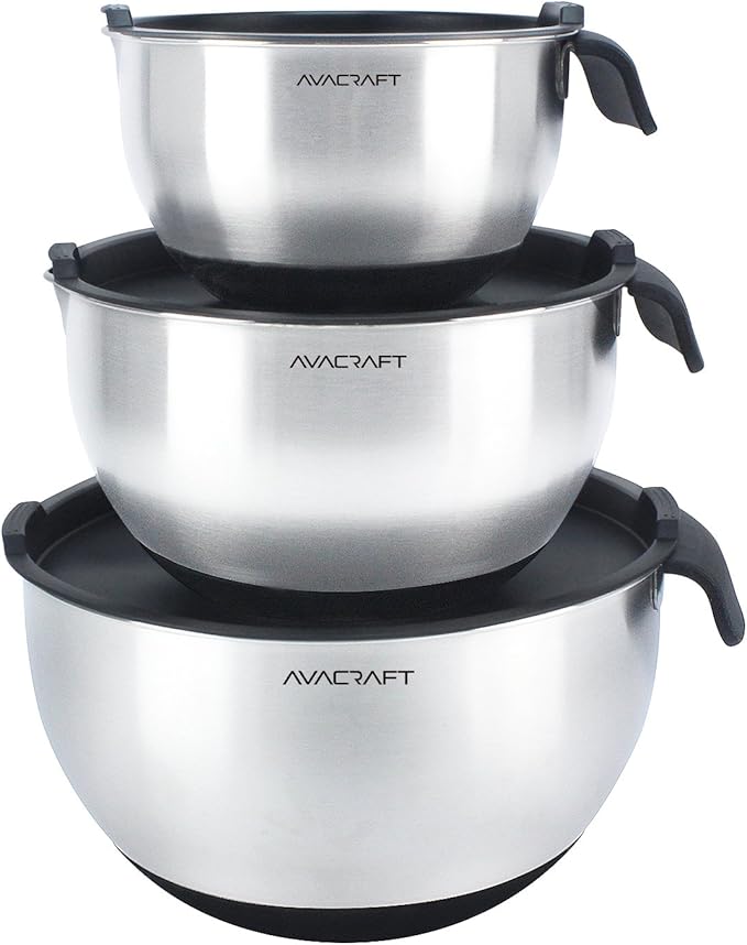 AVACRAFT 18/10 Stainless Steel Mixing Bowls by AVACRAFT