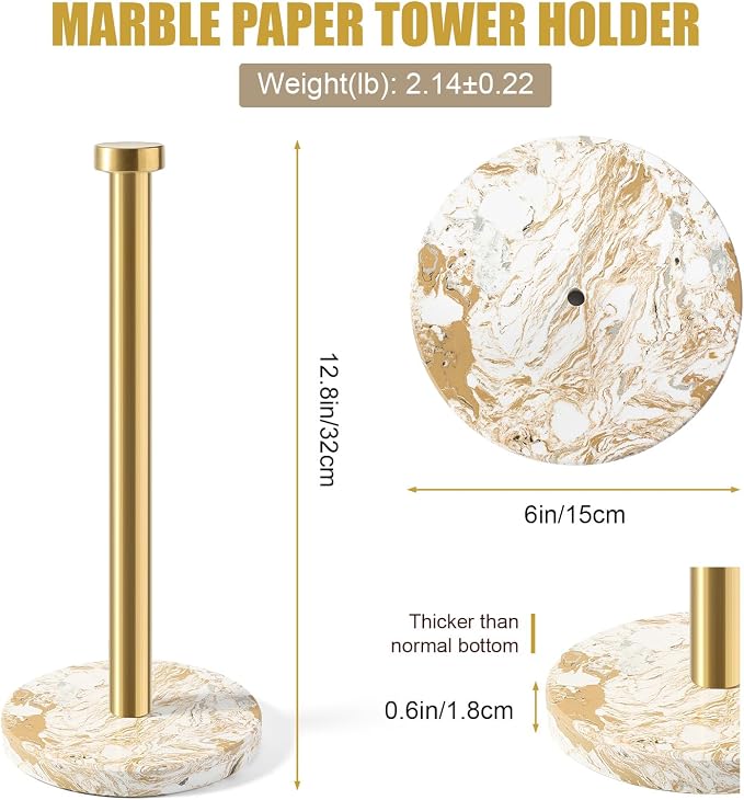 Koville Paper Towel Holder Countertop, Standing Paper Roll Holder - Image 2