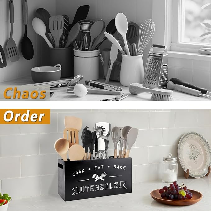 Large Black Utensil Organizer - Image 3