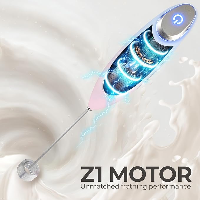 Zulay Kitchen Patented Tornado Triple Whisk Milk Frother - Image 7