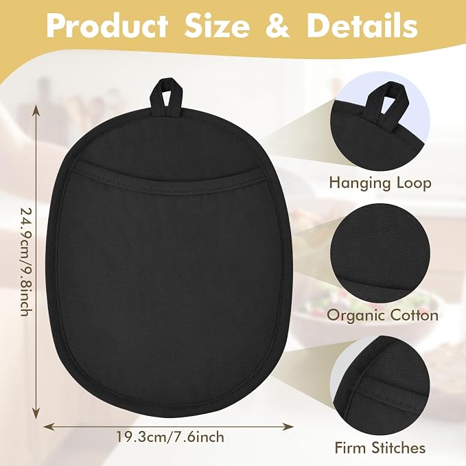 2Pack Silicone Pot Holders and Oven Mitts - Image 2