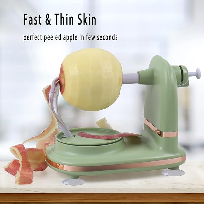 VEELAM Apple Peeler with 2 Blades Replacements, Apple Peeler Slicer & Corer - Image 3