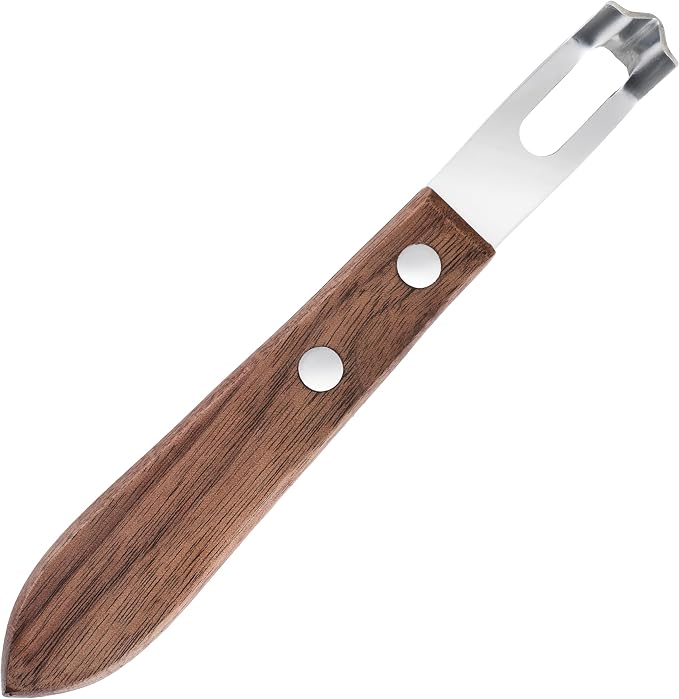 Viski Channel Knife, Citrus Zester and Orange Peeler Tool, Walnut Wood and - Image 11