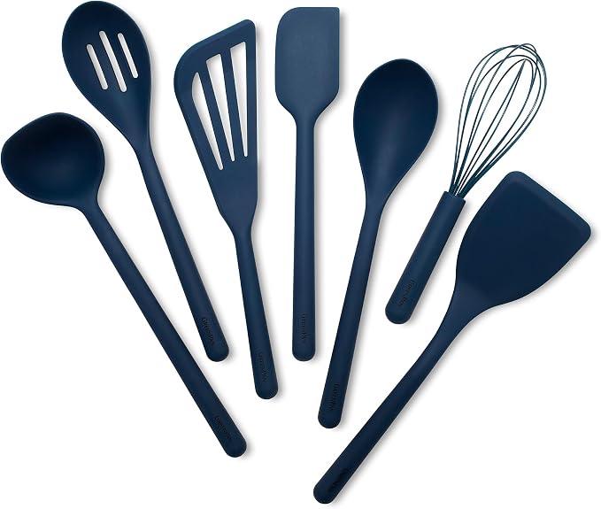 GreenPan Silicone 7 Piece Cooking Utensil Set, Flexible Nonstick Kitchen Tools by GreenPan